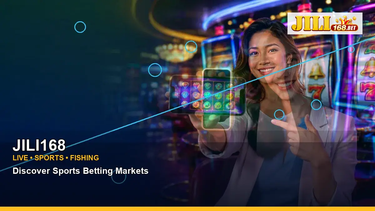 JILI168 duo online slot games featuring an adult Filipina casino host with a wide-action composition