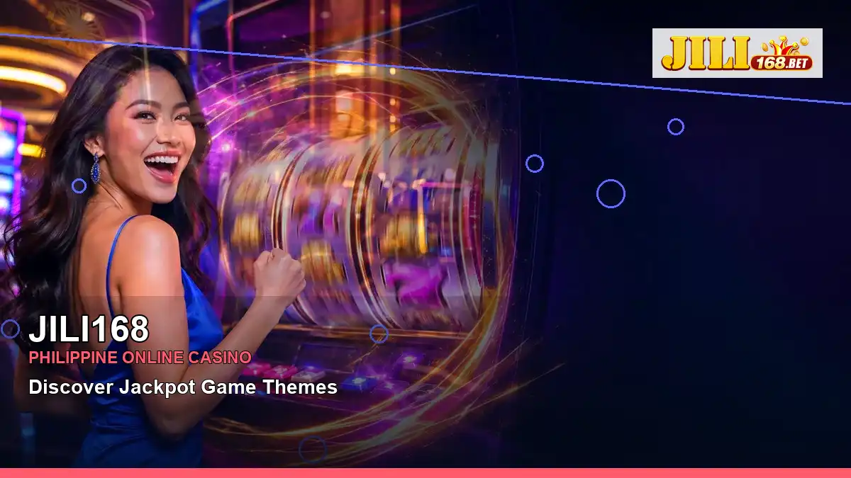 JILI168 night online slot games featuring an adult Filipina casino host with a left-framed composition — view 2