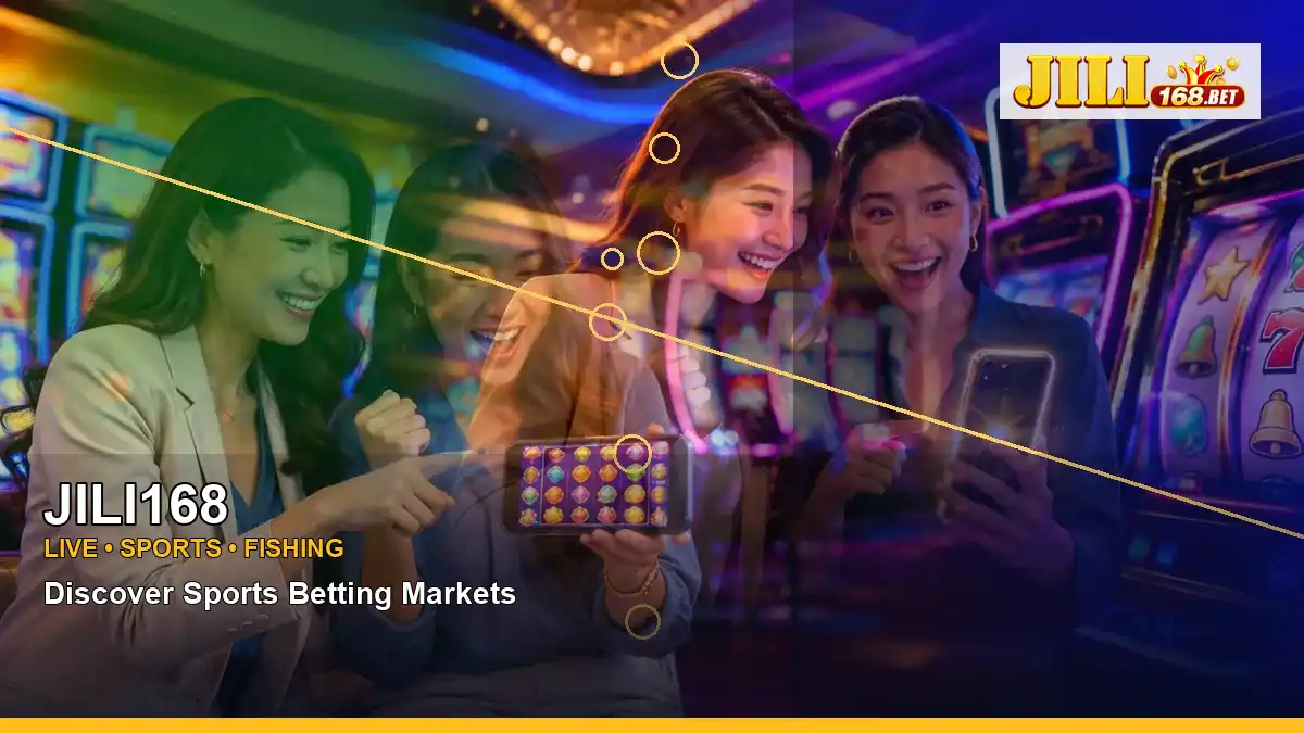 JILI168 VIP casino rewards featuring an adult Filipina casino host with a right-diagonal composition